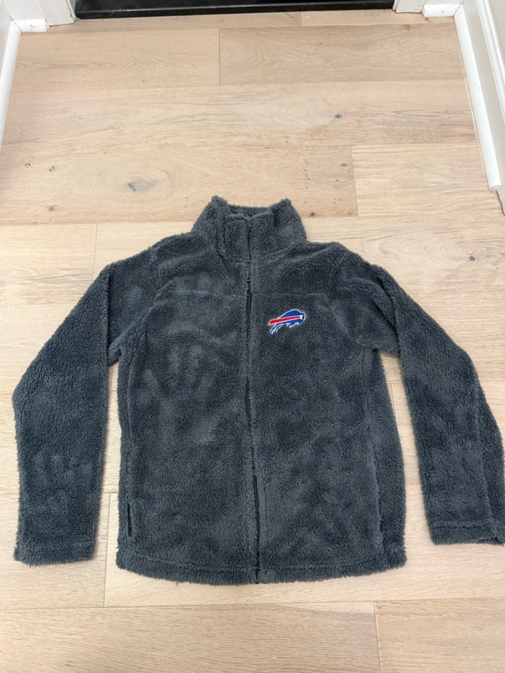 NFL Buffalo Bills Juniors Collection Gray Zip Jacket Suze Medium 7/9